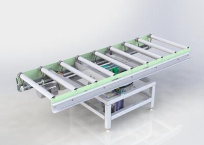 Powered track turntable - vertical lift