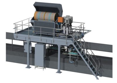 Filtration equipment for water purification in tunnel washers